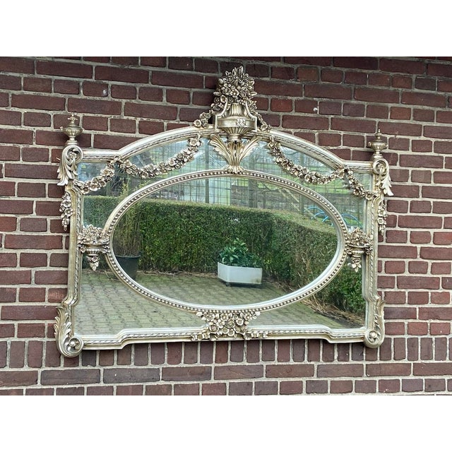 Late 20th C Italian Baroque Silver Beech Wall Mirror - 1 Pc For Sale - Image 15 of 15