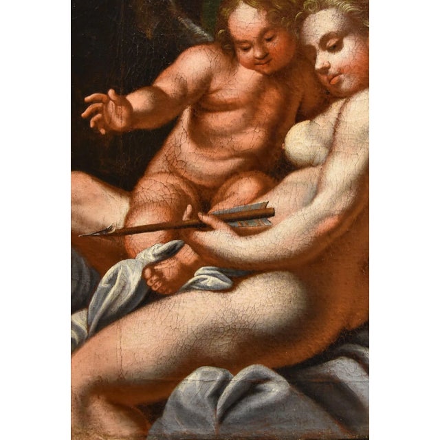 Early 18th Century Venetian School Artist, Venus & Cupid, 1700, Oil on Canvas, Framed For Sale - Image 5 of 14