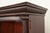 Brown R. J. Horner Style American Empire Carved Mahogany Glass Front Triple Bookcase Cabinet, Circa 1890s For Sale - Image 8 of 13