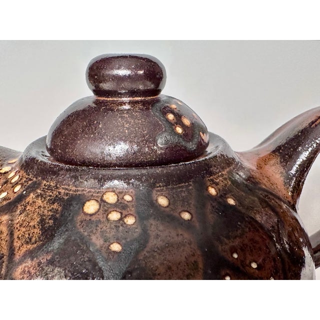 Handmade Ceramic Teapot and Cups from Helma Klett Workshop, Germany, 1980s, Set of 3 For Sale - Image 6 of 15