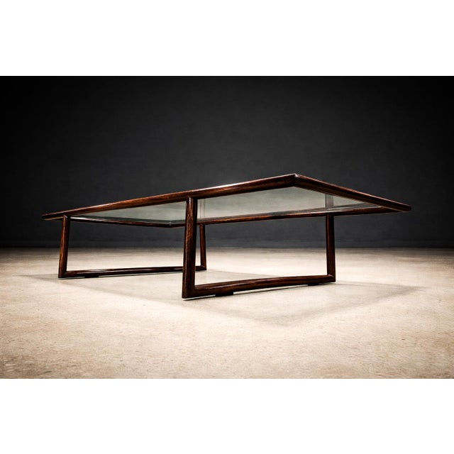 Brazilian Modern Coffee Table in Rosewood & Glass, Joaquim Tenreiro, 1960s — Lot 750B For Sale - Image 9 of 15