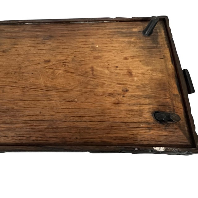 Vintage Carved Mahogany Decorative Tray For Sale - Image 6 of 7