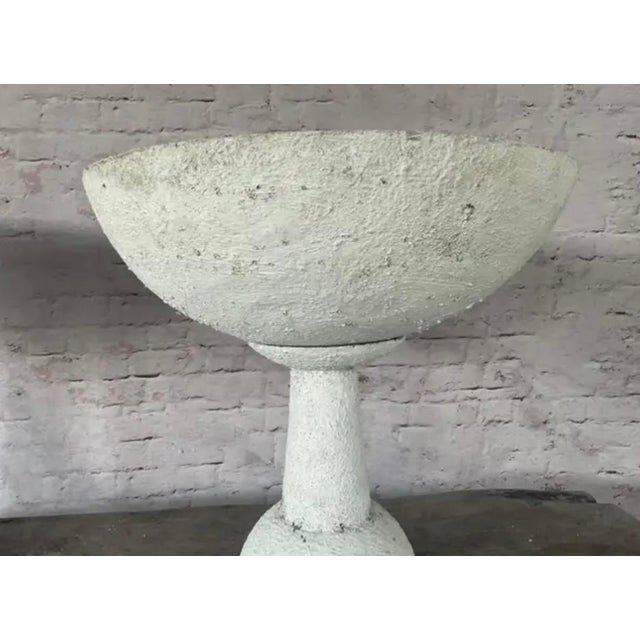 Stone Cast Stone/Pottery Planters, a Pair, in the Style of Willy Guhl For Sale - Image 7 of 12