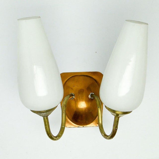 Vintage 2-Armed Wall Lamp in Brass, 1970s For Sale - Image 9 of 9