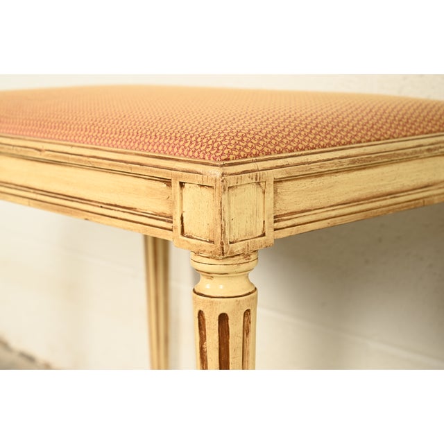 Drexel French Regency Louis XVI Vanity Stool or Ottoman | Circa 1950s For Sale In South Bend - Image 6 of 10