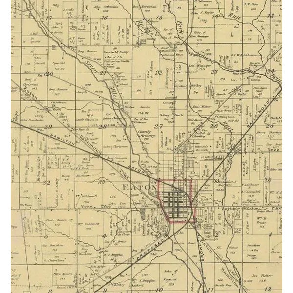 Antique Map of Washington County Ohio by Titus, 1871 For Sale - Image 4 of 6