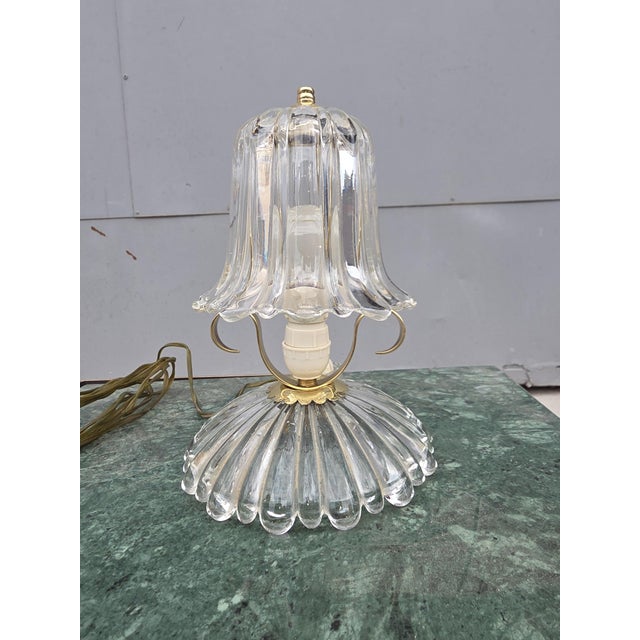 Art Deco Table Lamp in Murano and Brass, 1930, in Very Good conditions. Designed 1920 to 1949 This piece is attributed to...