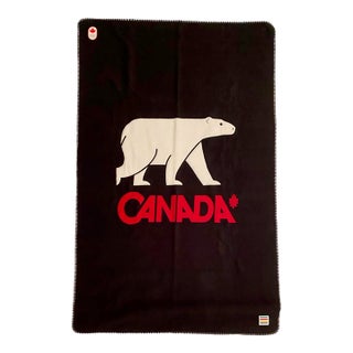 Hudson's Bay Canada 2014 Olympics Committee Polar Bear Navy Blue Blanket For Sale