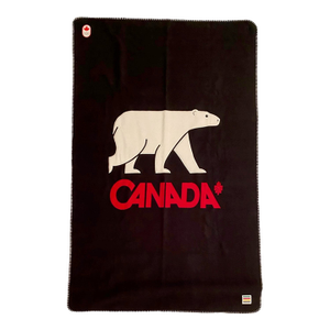 Hudson's Bay Canada 2014 Olympics Committee Polar Bear Navy Blue Blanket