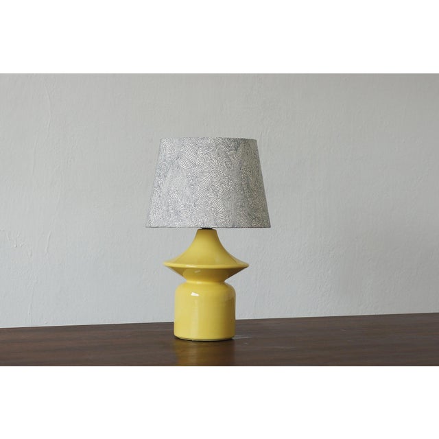 Ceramic Yellow Ceramic Table Lamp by Hasle Keramik, Denmark, 1970s For Sale - Image 7 of 7