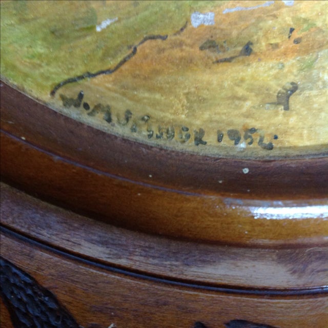 Mid Century Hand Made Wood Chargers - Two For Sale - Image 4 of 8