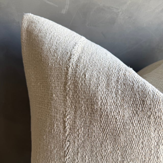 Vintage Rug Pillow Cover With Original Seams For Sale - Image 4 of 7