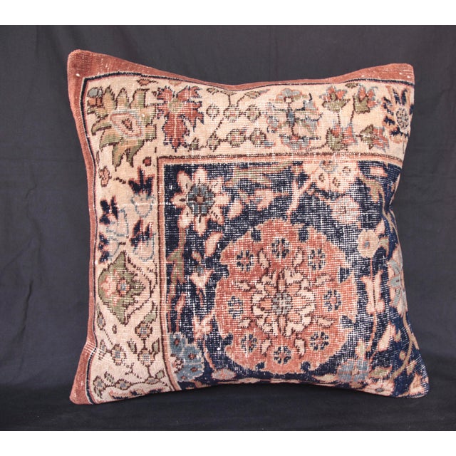 Here i am listing a 100% Handmade double knotted rug pillow cover, made from Vintage rug This’s a modern design and...