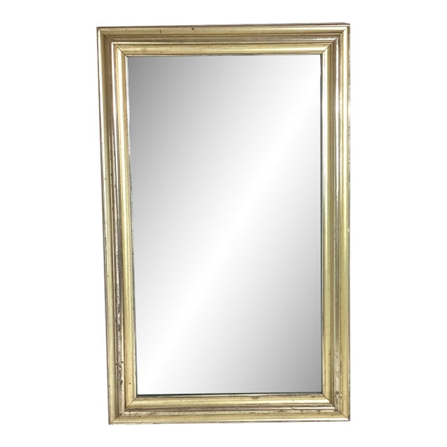 Antique Large Lemon Gold Wall Mirror 25 1/2” X 41 1/2” For Sale