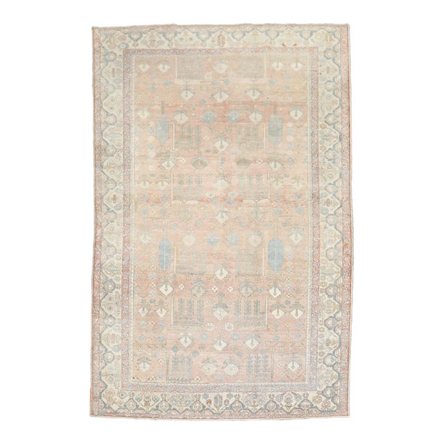 Soft Pink Persian Heriz Rug no. j5321 For Sale