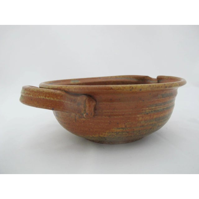 Vintage Wally Schwab Nw Studio Stoneware Pottery Mixing Bowl With Spout & Handle For Sale - Image 4 of 8