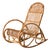 Vintage Sculptural Franco Albini Style High Back Bamboo Rocking Chair For Sale