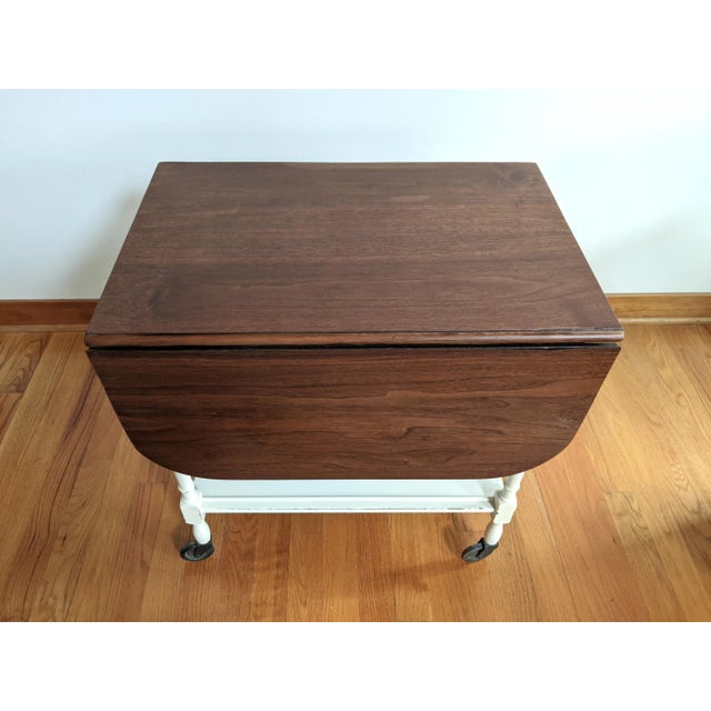 Rustic Farmhouse Drop Leaf Table For Sale - Image 4 of 12