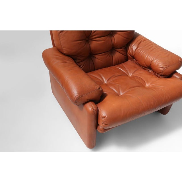 Coronado Lounge Chair in Brown Leather by Tobia Scarpa for B&B Italia, Italy, 1960s For Sale - Image 12 of 17