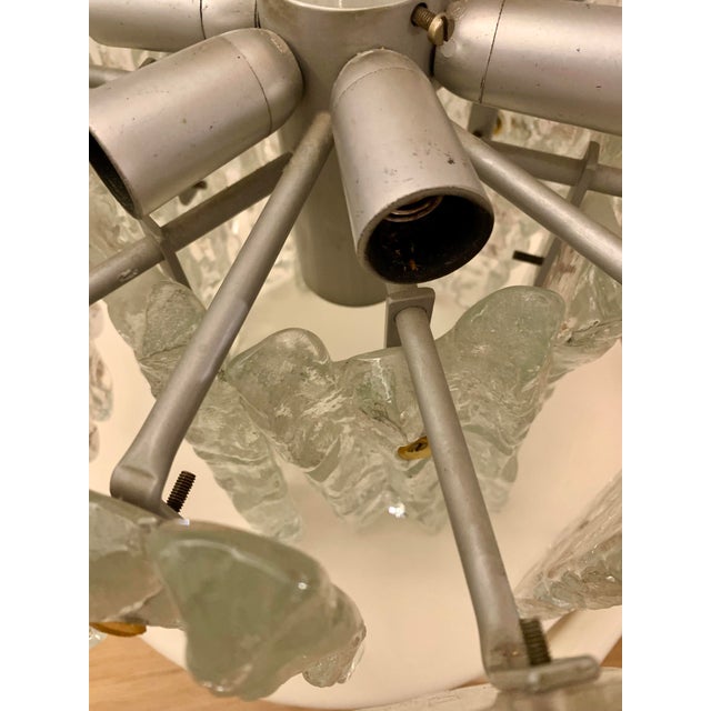 Mid-Century Frosted Glass Pendant by J. T. Kalmar, 1960s For Sale - Image 9 of 18