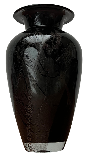 Postmodern Black Art Glass Vase by Hans Jürgen Richartz for Richartz Art Collection, 1980s
