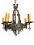 Early 20th Century Antique Spanish Revival 5 Light Chandelier With Original Polychrome Paint For Sale - Image 5 of 13
