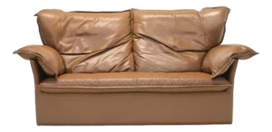Leather Wingback 2-Seater Sofa from Durlet, 1970s