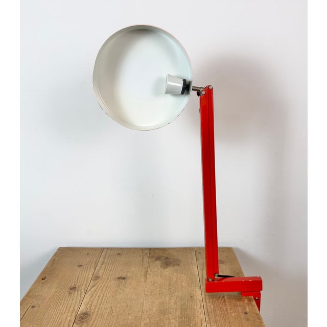 Vintage Adjustable Red Table Lamp, 1970s For Sale - Image 12 of 18