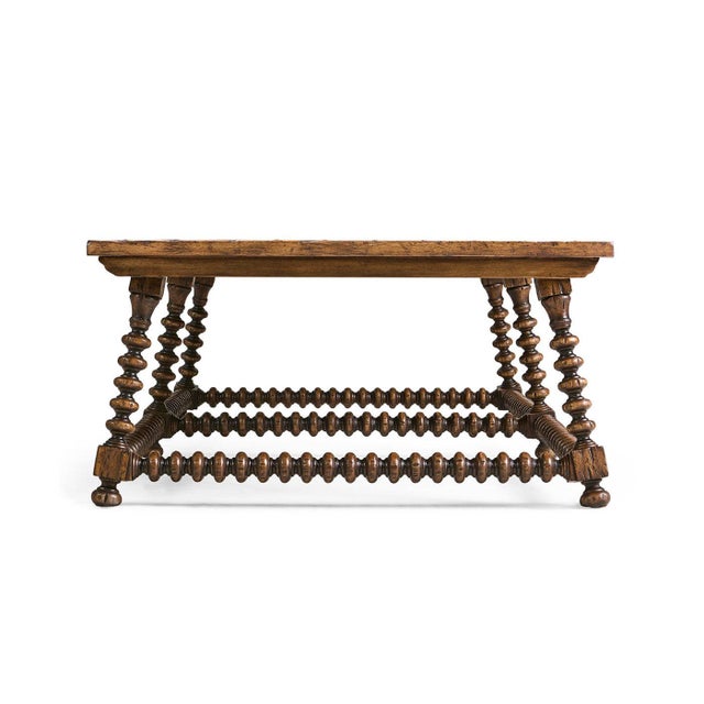 2020s Bobbin-Turned Rustic Cocktail Table For Sale - Image 5 of 9