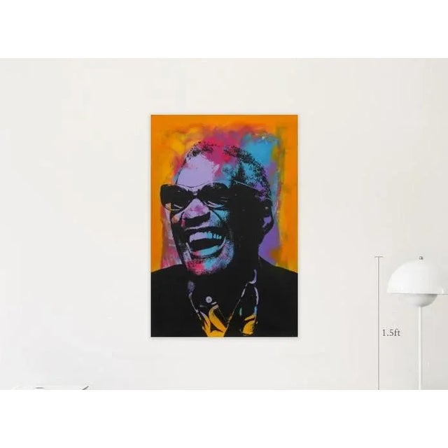 Ray Charles Pop Art painting on canvas. Ships unframed in a box.