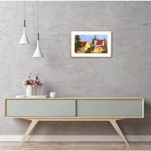 "Mendocino Cemetery Church View" Contemporary Impressionist Style Landscape Oil Painting For Sale In Reno/Lake Tahoe - Image 6 of 12