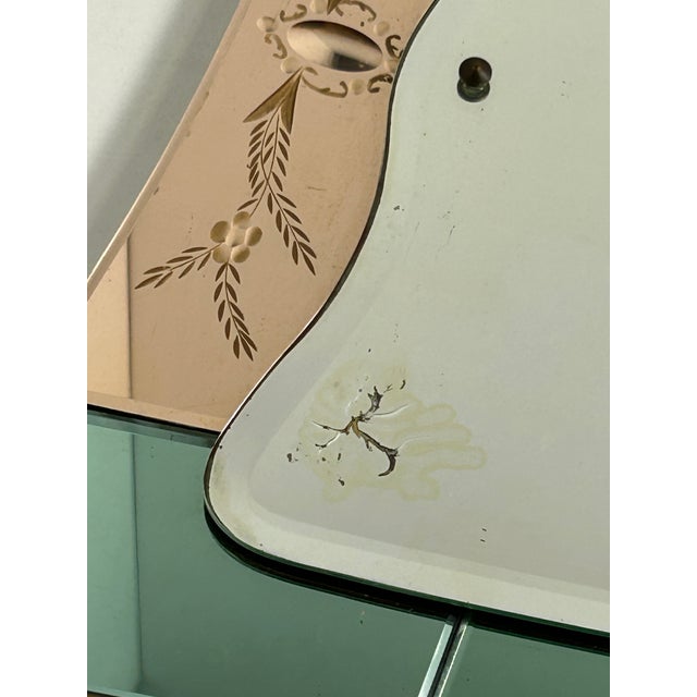 Two-Tone Mirror with Brass Edge by Giovanni Gariboldi, 1950s For Sale - Image 11 of 13