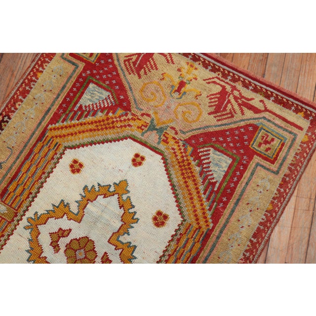 Colorful Early 20th Century Antique Turkish Ghiordes Rug For Sale - Image 11 of 18