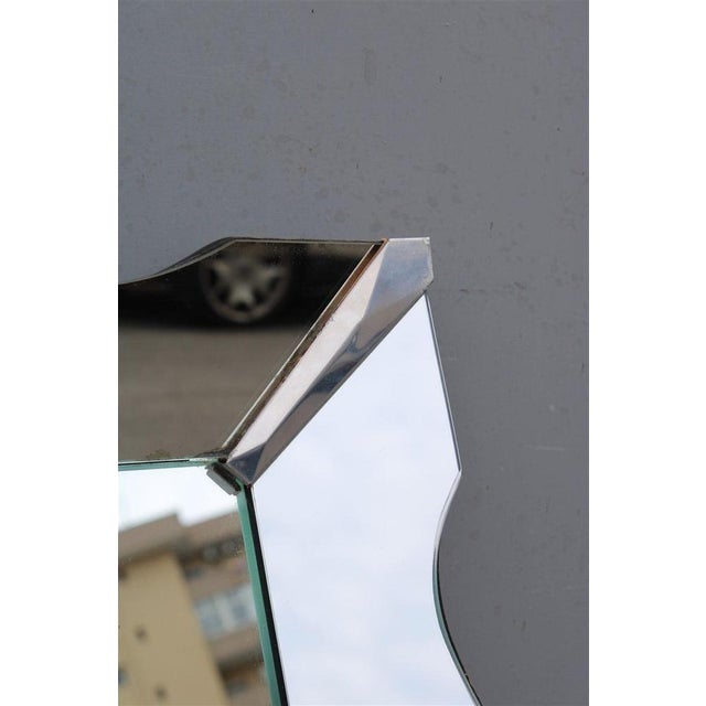 Large Vintage French Scalloped Mirror, 1960 For Sale - Image 12 of 16