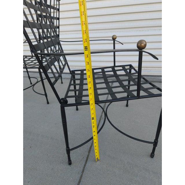 2 Janus Et Cie Amalfi Tuxedo Armchairs Stainless Steel Patio For Sale - Image 14 of 17