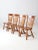 Farmhouse Vintage Oak Dining Chairs Set 4 For Sale - Image 3 of 13