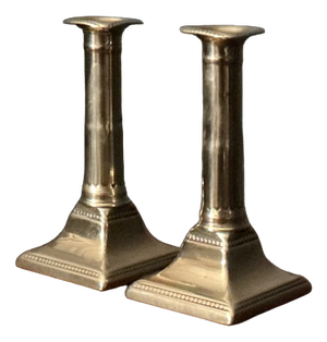 Gun Metal Candlesticks, 1780, Set of 2
