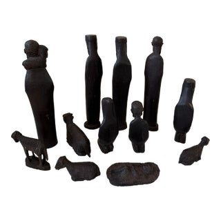 Nativity Set: Ebony. 11 Pcs. For Sale