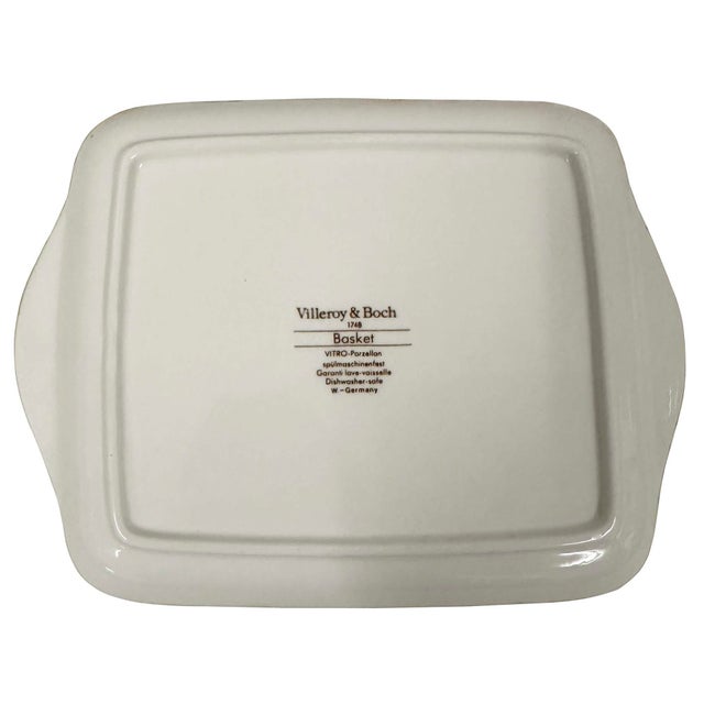 Mid-Century Modern Villeroy & Boch Basket Pattern Butter Plate/Butter Tray For Sale - Image 9 of 10