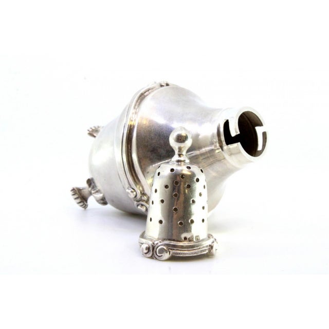 Silver Silver Candlestick with Removable Lid Pommel For Sale - Image 8 of 9