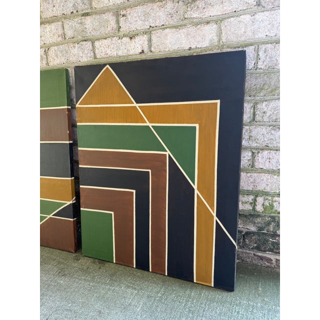 Pair of Vintage Paintings Circa 1960s For Sale - Image 4 of 12