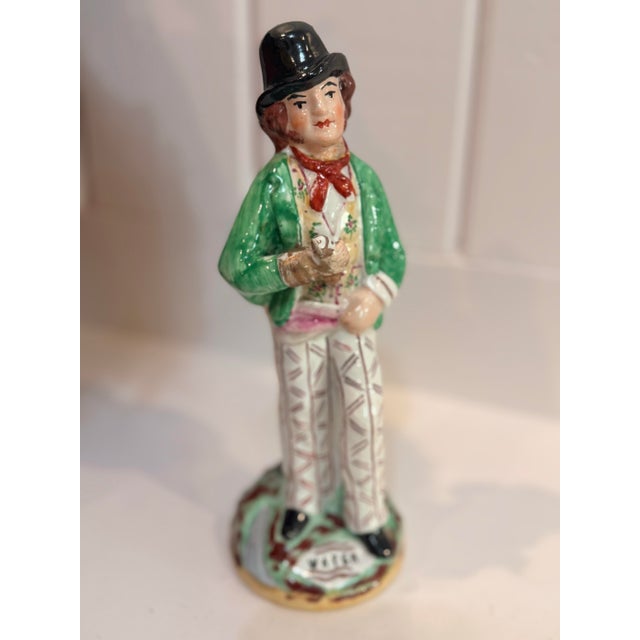 An exceptional 19th-century Victorian Staffordshire double-sided narrative figure depicting the moral contrast between...