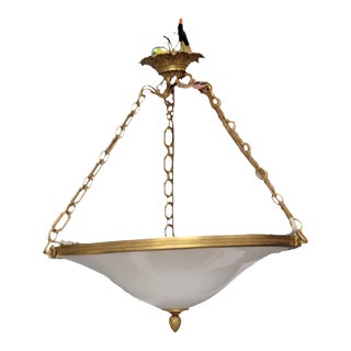 White Bowl Pendant Light For Sale