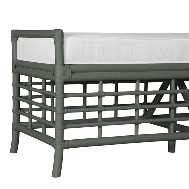 David Francis Luna Bench - Evergreen For Sale - Image 4 of 7