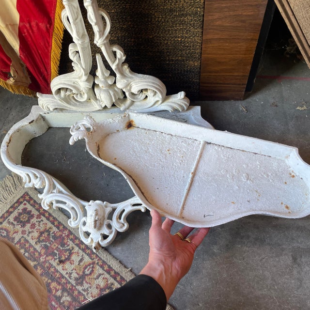 Early 1900s Victorian Cast Iron Hall Tree With Removable Base Dish. For Sale - Image 9 of 10