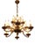 Rococo Chandelier in Polished Brass For Sale