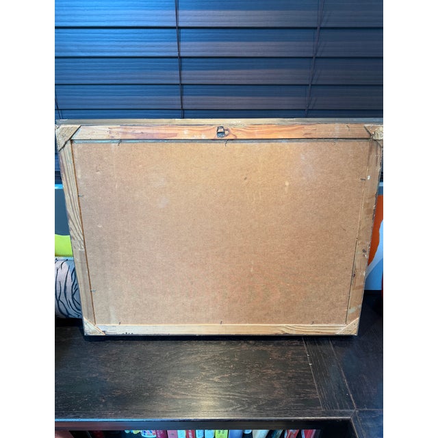 1960s Original Signed S. Gruber Watzman Mountain Oil Painting in Gold Gilt Frame For Sale - Image 10 of 12