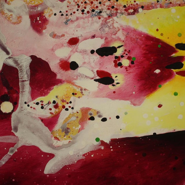 Italian Artist, Abstract Subject, 1970, Oil on Canvas For Sale - Image 11 of 14