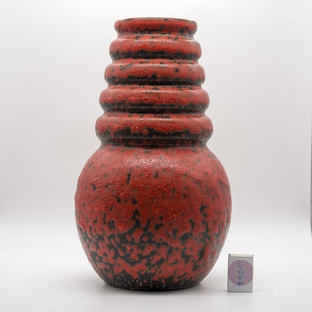 Scheurich model 269-40 "wien" floor vase, west germany, c. 1970s a striking ceramic floor vase by scheurich keramik from...