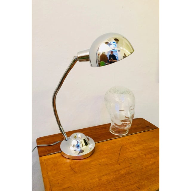 Mid-Century Chrome Table Lamp For Sale - Image 6 of 7